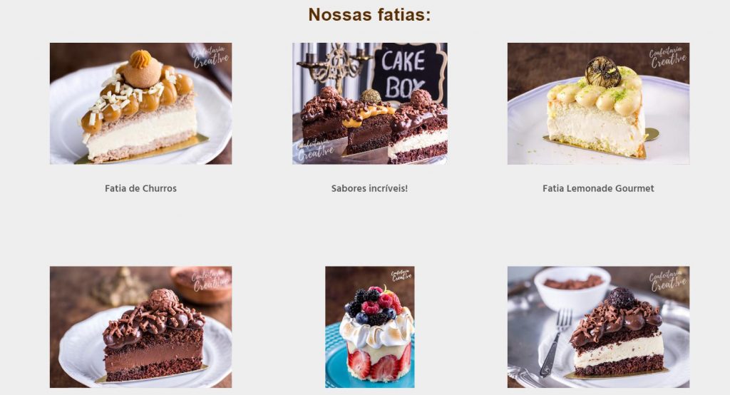 Cakebox Fatias Geladas