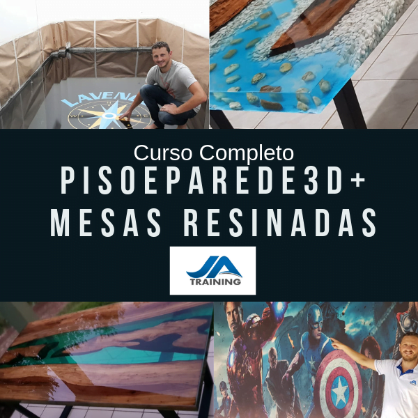 Piso, Parede 3D e Mesas Resinadas | JA Training